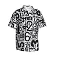 thumbnail image 2 of Pattern With Numbers Men's 3d Print Casual Button Down Shirts, Novelty Hawaiian Short Sleeves 3xl, 2 of 8