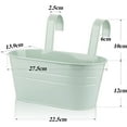 thumbnail image 2 of 3 Pcs Balcony Planters Railing,Hanging Metal Iron Plant Pots,Hanging Flower Pots for Garden,Round Planter Holder with Detachable Hooks for Indoor Outdoor Balcony Window Wall Fence Decoration, 2 of 7