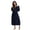 Navy, variant on Pajamas for Women Set Lightweight Long Flannel Plush Soft Bathrobe Loungewear Black S