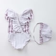 thumbnail image 5 of Hrsba Plaid Baby Swimsuit Girl 1 Piece Swimwear with Swim Cap Summer Swimwear, 5 of 5