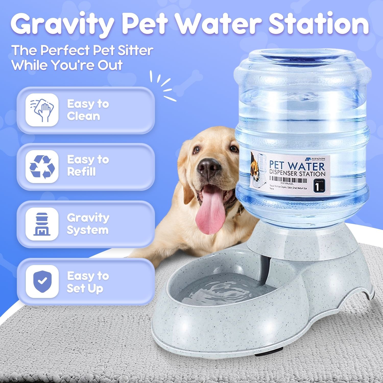 Pet Water Dispenser Station, Self Replenish Pet Barbados | Ubuy