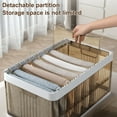thumbnail image 4 of EIMELI Clothes Storage Box Dustproof 7 Grids Modern Trousers Sweater Clothing Divider Box, 4 of 5