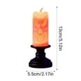 thumbnail image 3 of Halloween Pumpkin Lantern Candle Holder with Skull Decor Tabletop Lamp,B, 3 of 5