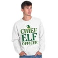 thumbnail image 5 of Xmas Chief Elf Officer Santa Helper Sweatshirt for Men or Women Brisco Brands L, 5 of 6