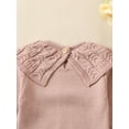 thumbnail image 5 of Infant Baby Girls 2-piece Outfit, Long Sleeve Doll Collar Sweater with Shorts Knitted Outfit, 5 of 9