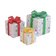 thumbnail image 3 of Ensemble de 3 Boîtes Cadeaux Décoratives de Noël avec Nœud, Look Adorable, Style Léger A, 3 of 7