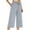 Gray, variant on Women's Casual Solid Color Drawstring Sports Capri Pants Summer Fashion, Comfortable Polyester Multiple Sizes
