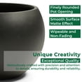 thumbnail image 4 of 21.3" D x 14.8" H Fiberstone Extra Large Planter, Black, 16.6" Pot Opening, Sphere Flower Pot with Drainage Hole, Weather Resistance Indoor/Outdoor Planters, 4 of 8