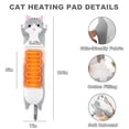 thumbnail image 3 of Heating Pad Cat Plush Heat Pad Stuffed Animal USB Powered,Heating Pad for Back,Neck,Abdomen, Shoulder,Knee,Arms,Legs,Birthday Gifts for Women Mother, 3 of 7