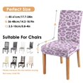 thumbnail image 6 of Dining Chair Covers Leopard Pattern Set of 4 Stylish Animal Print Washable Polyester Stretch Slipcovers Removable Seat Protector for Romantic Home Decor, 6 of 7
