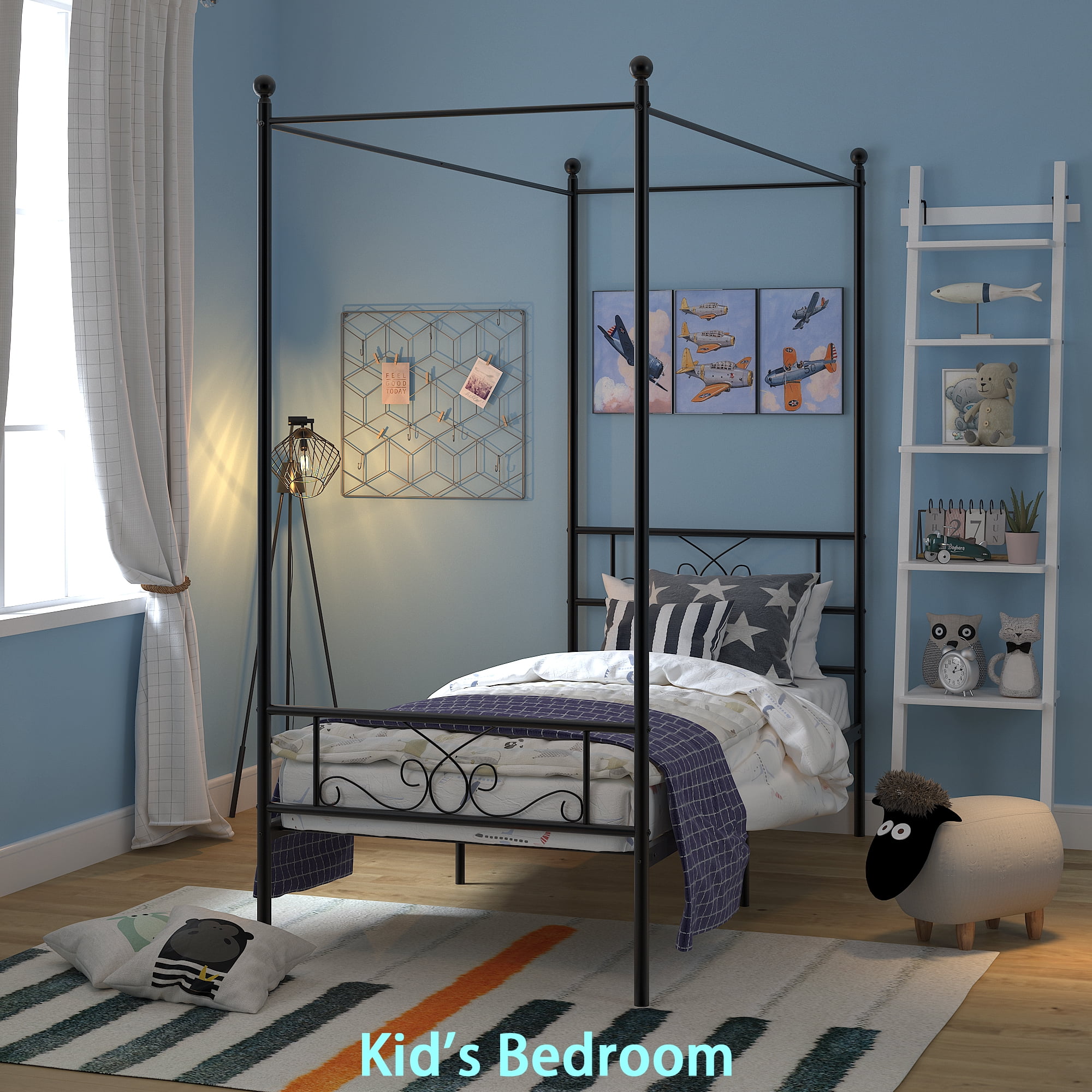 Twin canopy bed walmart cheap