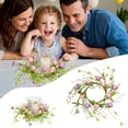 thumbnail image 2 of CoreLiving Easter Door Wreaths for Front Door Small Spring Wreath with Wildflower and Eggs Decor Artificial Tulip Floral Arrangement for Porch Window Wall Cabinet Kitchen Unique Easter Home Decor, 2 of 9