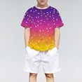 thumbnail image 2 of CONZONE Child Kids Boys Tee Shirts Short Sleeved Graphic Print Crew Neck Summer Fashion Comfort Tops Purple Size 12-13 Years, 2 of 4
