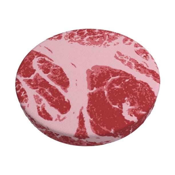 Balery Striped Meat Fundas de asiento para taburete de bar redondo de tela de terciopelo ajustables que protegen de arañazos y manchas para sillas de 14 a 17 pulgadas.-12 inch