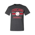 thumbnail image 2 of Wild Bobby City of Chicago Baseball Fantasy Fan Sports Men's T-Shirt, Heather Black, 3X-Large, 2 of 6