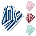 thumbnail image 4 of Rhuody Girls Pajamas 7-8 Years Children'S Casual Stripe Printed Button Down Lapel Long Sleeve Top And Pants Pajamas Set Cute Outfits Red, 4 of 4