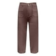 thumbnail image 4 of vigerkar Wide Leg Jeans for Women Stretch High Waisted Straight Leg Denim Pants Boyfriend Mom Jeans (Brown, S), 4 of 4