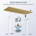 thumbnail image 4 of Electric Height‑Adjustable Standing Desk 63″ × 24″ - Dual Motor Sit‑Stand Desk with Memory Presets, Steel Frame & Brown Desktop for Home Office, Gaming & Study, 4 of 10