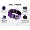 thumbnail image 4 of Gymreapers Quick Locking Weightlifting Belt for Bodybuilding, Powerlifting, Cross Training - 4 Inch Neoprene with Metal Buckle - Adjustable Olympic Lifting Back Support (Small, Purple), 4 of 5