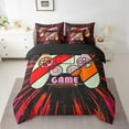 thumbnail image 2 of Erosebridal Red Gamepads Bedding Sets King Size,Geometric Lines Bed in a Bag King size,Video Game Bedding King Size,Super Cozy Gamer Room Decoration,Reversible,7-Piece, 2 of 6