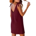 thumbnail image 4 of Admvng Womens Dress V Neck Sleeveless Summer Comfy Basic Dress, 4 of 9