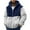 Blue, variant on Mens Fuzzy Sherpa Jacket Fleece Long Sleeve Full-Zip Hooded Shirt Casual Warm Winter Coats Outdoor Fashion