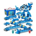thumbnail image 1 of Transforming Toy Set with Storage Box, Magnetic Cars Trucks Robot for Kids, 1 of 8