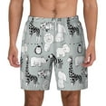 thumbnail image 2 of Picia African Animals pattern Mens Swim Trunks with Compression Liner Stretch Beach Shorts Quick Dry with Zipper Pockets No-Chafing Board Shorts-X-Large, 2 of 9