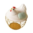 thumbnail image 4 of Cesta para almacenar huevos, soporte para huevos frescos, artículos decorativos de cocina con tapa, cesta redonda para recoger huevos, contenedor para Verde, 4 of 8