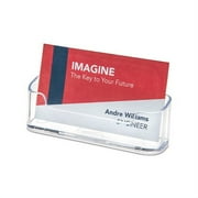 deflecto Horizontal Business Card Holder, Holds 50 2 X 3 1/2 Cards, Clear