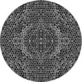 thumbnail image 1 of Ahgly Tapis Rond Lavable en Machine Intérieur Transitionnel Noir Charbon, 6 Pieds Rond, 1 of 7