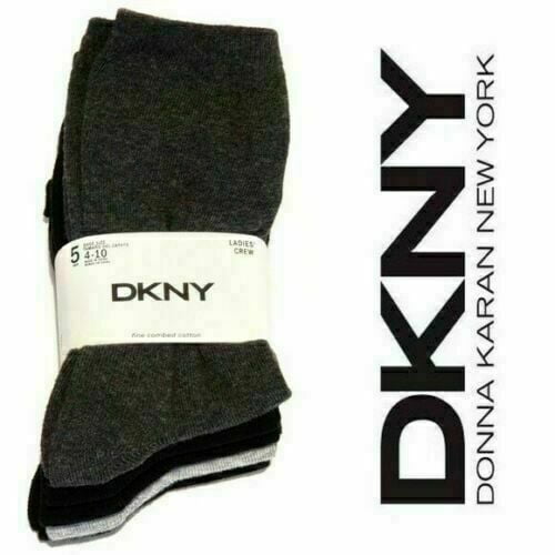 DKNY Anklet Fashion Socks ONE SIZE Black White Blue Mint 4 Pairs Mixed Lot 