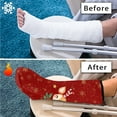 thumbnail image 7 of COEQINE Christmas Deer 2 Pack Leg Cast Covers Cast Sleeve for Foot Leg Protector Large Leg Cast Protector Easy to Clean Leg Plaster Sleeve Stylish Cast Socks Cover After Surgery Gifts, 7 of 7