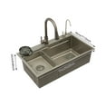 thumbnail image 3 of Stainless Steel Built-in Kitchen Sink Multifunctional Sink with Pull Out Faucet, 3 of 7