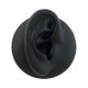 thumbnail image 1 of Modelo de oído de simulación de silicona reutilizable y respetuoso con la piel. Suministros auditivos flexibles. Oreja derecha negra, 1 of 8