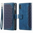 thumbnail image 2 of Decase for iPhone XS Max Case, Zipper Wallet Purse Card Slot Premium Soft PU Leather Zipper Flip Folio Wallet with Wrist Strap Kickstand Protective Cover,Blue, 2 of 7