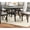 Gray+Grey+Oak, variant on Chic Walnut Dining Table, Round With Shelf And Rubberwood Composed Stylish Room Shelf, Crafted From