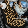 thumbnail image 2 of Uorisanigo Car Seat Covers Premium 2-Pack Front Set, Blanket Cloth Leopard Print Seat Covers, All Weather Car Seats Cover Comfort & Protection for Truck,SUV,Sedan,Van, 2 of 7