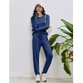 thumbnail image 7 of Ekouaer Womens Pajamas Set Long Sleeve Loungewear Soft Lounge Set Joggers with Pockets, 7 of 7