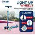 thumbnail image 5 of Dribbl 3-Wheel Kids Scooter - Lean-to-Steer Technology, Adjustable Height Handlebar, Wide Anti-Slip Deck, Scooter for Boys & Girls Ages 2+, Child Safety Approved, Support Riders Up to 165 lbs, Blue, 5 of 6