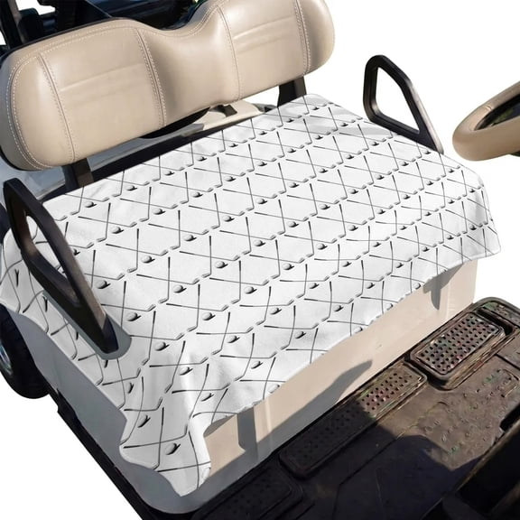 Golf Cart Seat Cover Golf Balls Clubs Club Car Golf Cart Seat Covers Soft Absorbent Golfcart Towel Blanket Sports Aesthetic Golf Seat Covers for Cart Decor Fits 2 & 4 Passenger 51"x31"