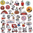 thumbnail image 1 of 35 parches termoadhesivos bordados de Snoopy para personalizar prendas, camisetas, vaqueros y mochilas para niños y adultos, 1 of 3