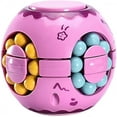 thumbnail image 1 of 2 In1 Rotating Fidget Spinner Magic Bean Infinity Cube Stress Relief Ball Adults Kids Unisex-children Educational Puzzle Cube Toys (pink), 1 of 5