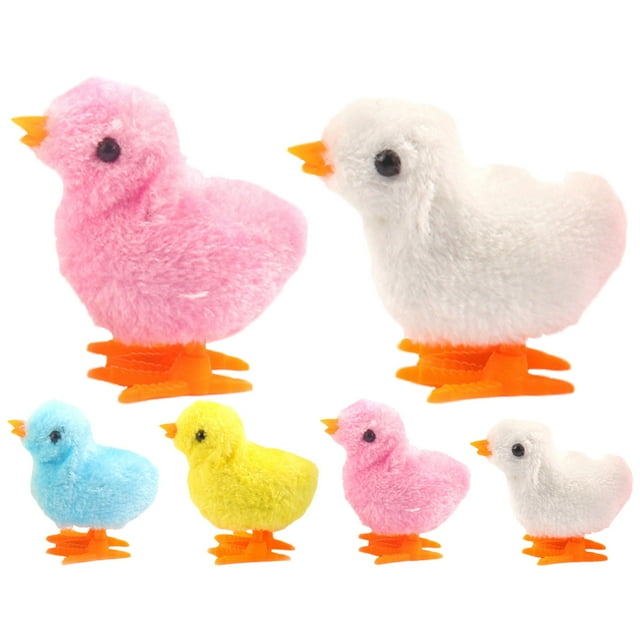 KAKOWELY Jouets à Remonter 6 Pcs Jouets en Peluche à Remonter Poulets à Remonter Jouets de Saut Poulets 3.15"X3.15"X2.36 Pouces