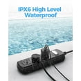 thumbnail image 3 of Outdoor Power Bar Waterproof, Weatherproof Surge Protector with 6Ft Extension Cord and 3 Wide Outlets, IPX6 Grade, 3 of 5