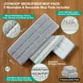 thumbnail image 3 of JOYMOOP Mop and Bucket with Wringer Set, Wall Mop Cleaning Bucket with Mop, Flat Mop Bucket with 5 Microfiber Pads, 3 of 11