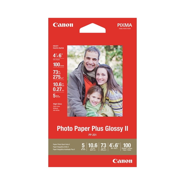 Papel fotográfico Canon Photo Paper Plus Glossy II 4x6 100 hojas