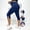 c01Blue, variant on Women's Fashion Stretch Capri Jeggings Slimming Denim Fabric Pull On Stretchy Cropped Leggings with Fake Pockets Blue L