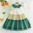 thumbnail image 4 of CIAKGIAF Little Girls Dresses Casual Mesh Fluffy Color Block Comfortable Sleeveless Summer Cute Dress Green for 2-7Y, 4 of 7