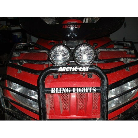 Atv Bumper - Arctic Cat ATV Auxiliary Brushguard Lights Bumper Rack Bar Lighting Driving Lamps Trail Light Kit
